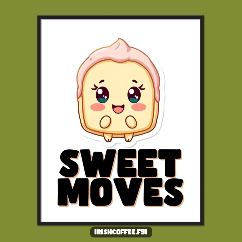 Funny Delighted Pastry Poster: Sweet Art for Your Kitchen Walls