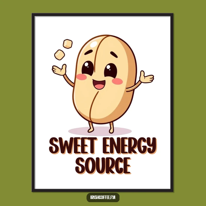 Funny Coffee Bean Juggling Poster: Hilarious Art for Coffee Lovers' Walls