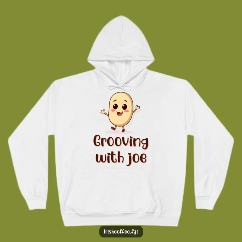 Cozy Funny Coffee Bean Hoodie - Jolly Tap Dancer, Warm Comfort Gift