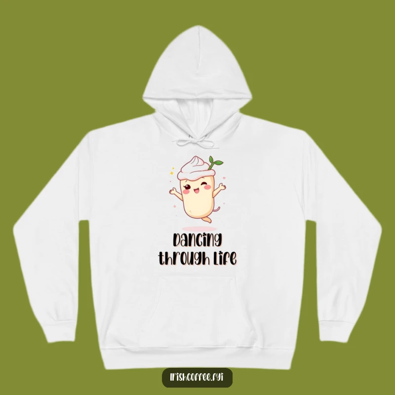 Funny Cream Liqueur Dancing Hoodie: Cozy Spirit Character Wear, Perfect Funny Gift!