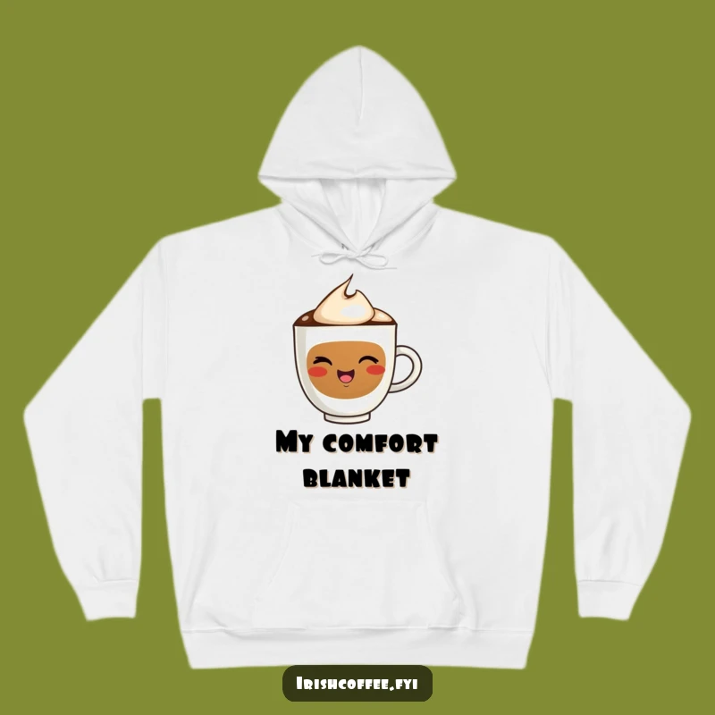 Funny Hoodie: Cozy Winking Coffee Cup, Your Go-To Warm and Humorous Apparel