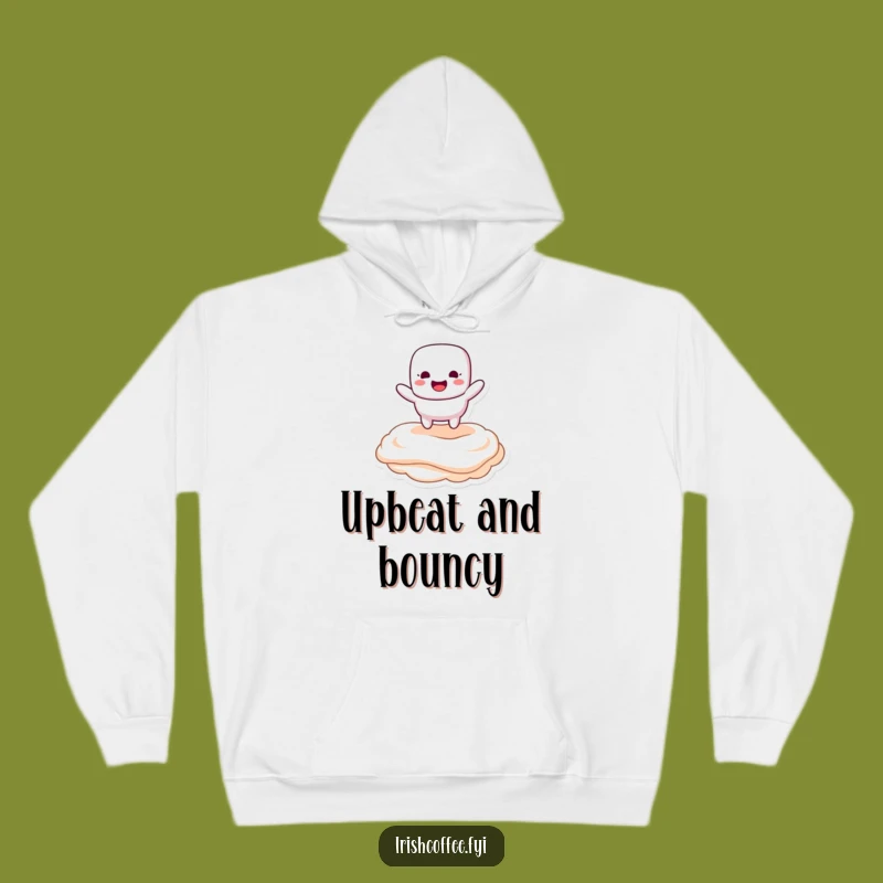 Funny Marshmallow Bounce Hoodie - Cozy Sweet Topping Sweatshirt, Ideal Funny Gift