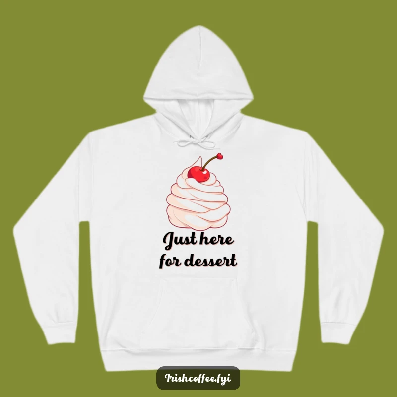 Funny Whipped Cream Hoodie: Cozy Cherry Twirl Design, Your Warm and Playful Apparel
