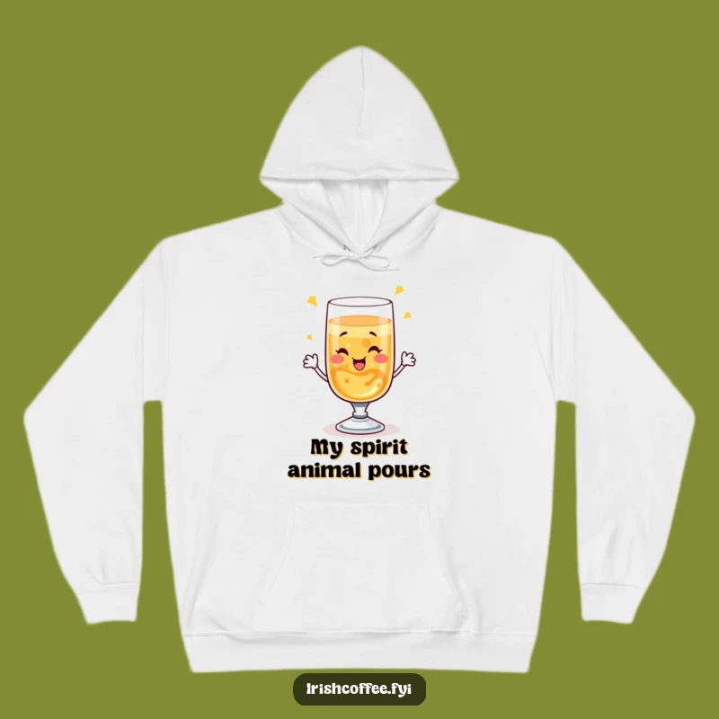 Funny Whiskey Toast Hoodie: Cozy Wink Glass, Perfect Warm Gift for Spirits Fans