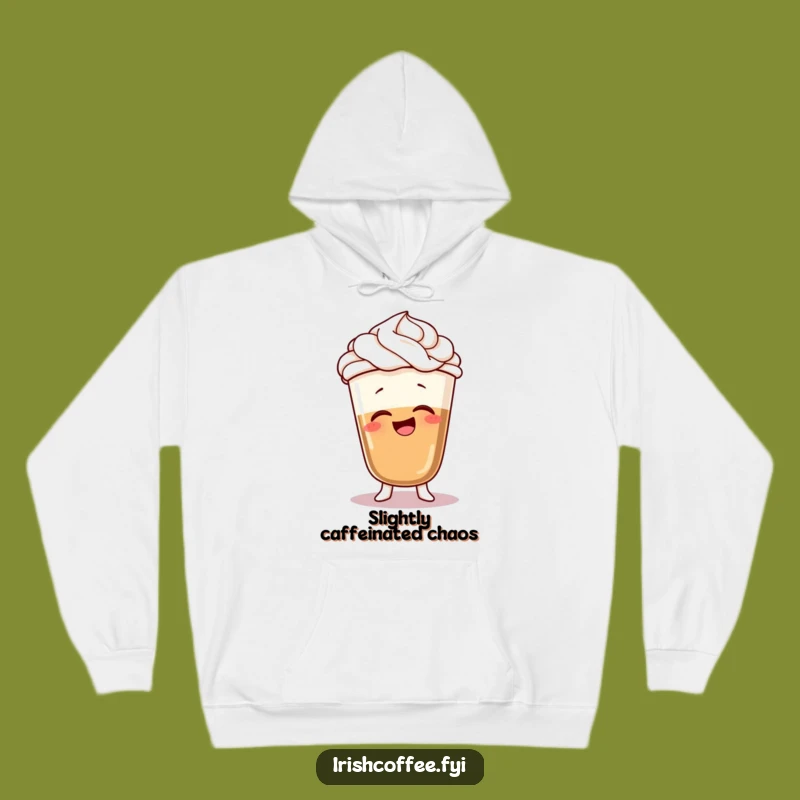 Funny Coffee Wobble Hoodie: Cozy Giggles & Whipped Cream, Warm Gift
