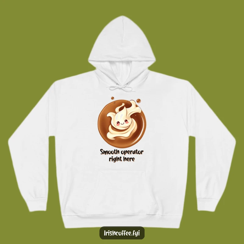 Funny Smiling Cream Splash Hoodie - Cozy Elegance, Perfect Funny Gift