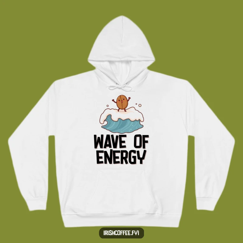 Funny Coffee Bean Wave Hoodie: Cozy Brew Vibes, The Ultimate Humorous Gift