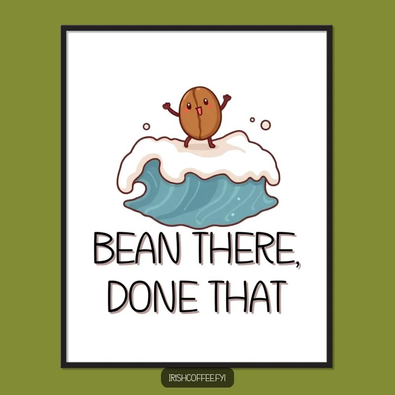 Free Printable Coffee Bean Dance Wall Art: Whimsical Decor Download