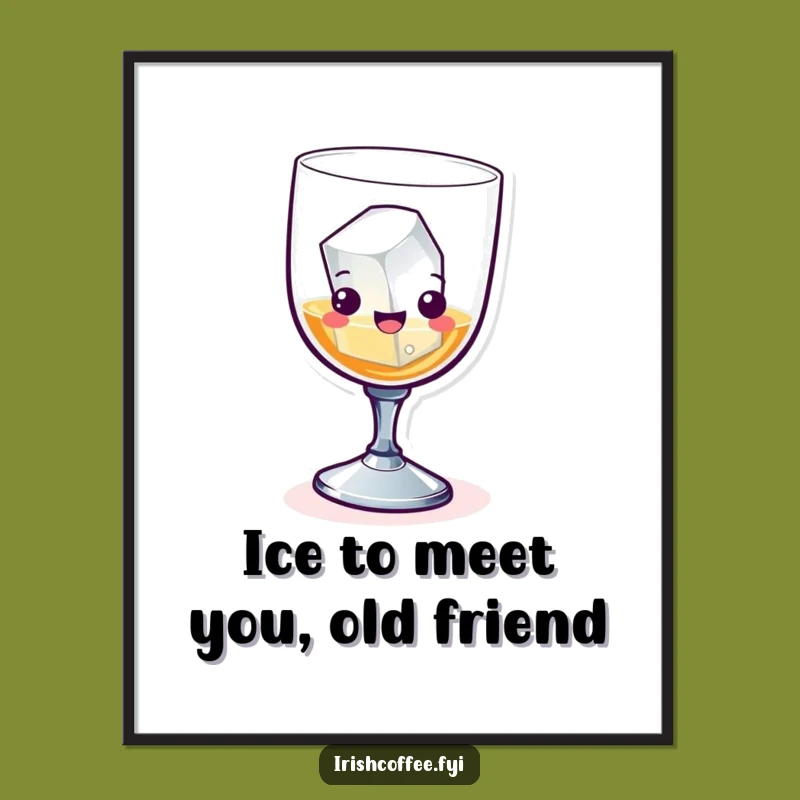 Free Printable Wall Art: Funny Skipping Whiskey Glass Decor, LOL Downloadable Poster