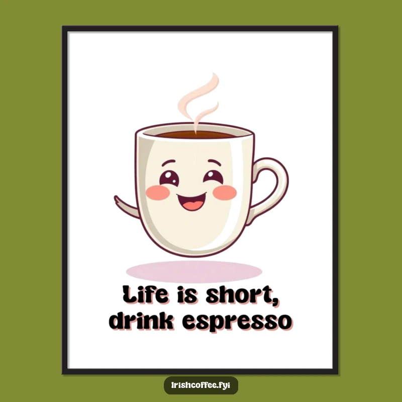 Funny Free Printable Wall Art: Espresso Spin Decor, Downloadable Playful Art