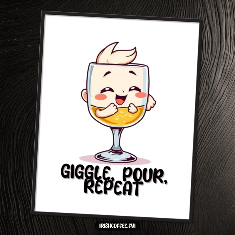 Funny Free Printable Wall Art: A laughing whiskey glass clinking merrily, adding a touch of humorous sophistication to decor.