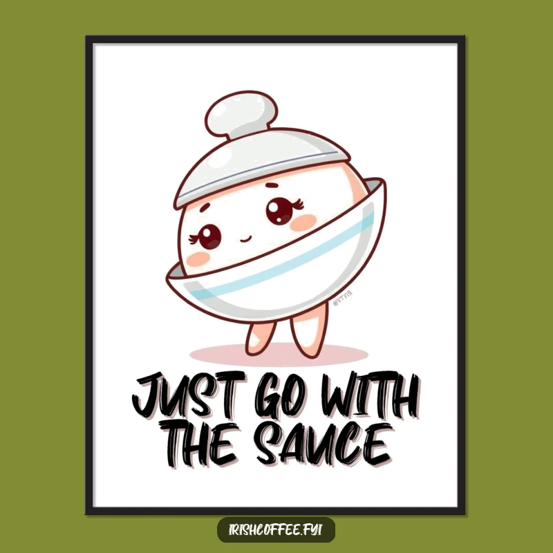 Quirky Free Printable Wall Art: Tipping Saucer for Whimsical Decor Downloadable Gift!