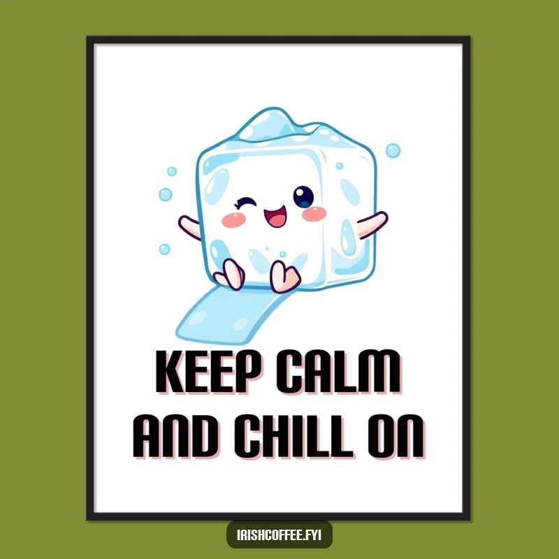 Free Printable Wall Art: Cool Ice Cube Slide Downloadable Decor