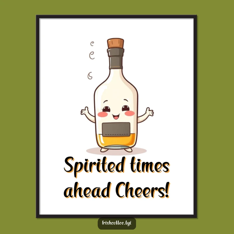 Free Printable Wall Art: Wobbly Whisky Dance - Humorous Downloadable Decor