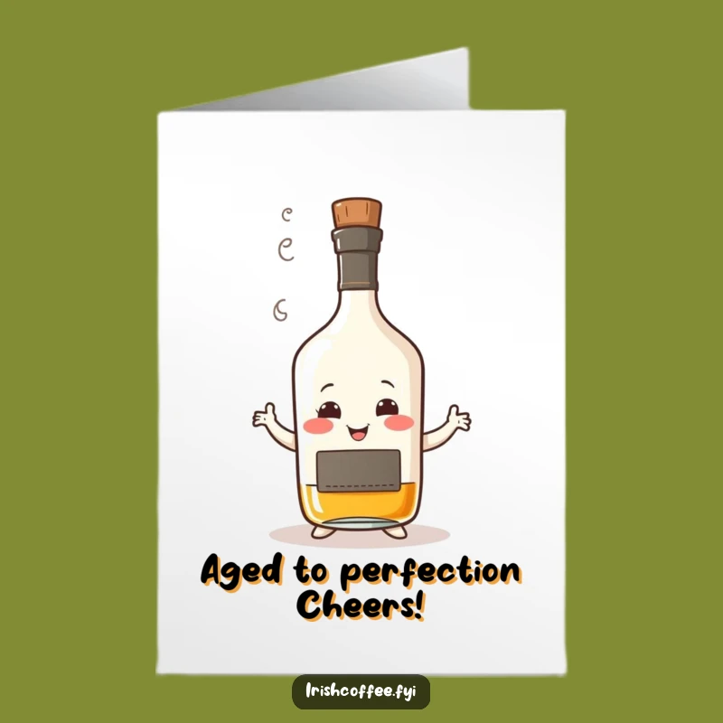 Free Printable Birthday Card: Wobbly Whisky Dance - Funny Downloadable Gift