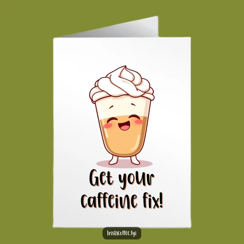 Free Printable Birthday Card: Giggling Coffee Wobble - Funny Downloadable Gift!
