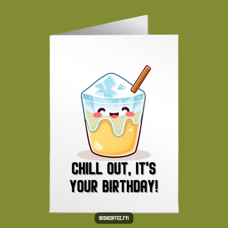 Free Printable Birthday Card: Melting Cube's Cozy Birthday Wish