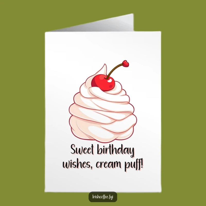 Free Printable Birthday Card: Twirling Whipped Cream, Hilarious Downloadable Gift!