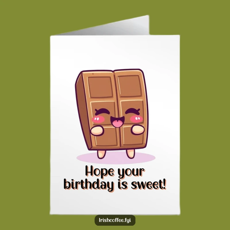 Free Printable Chocolate Birthday Card: Funny Downloadable Gift for Chocoholics