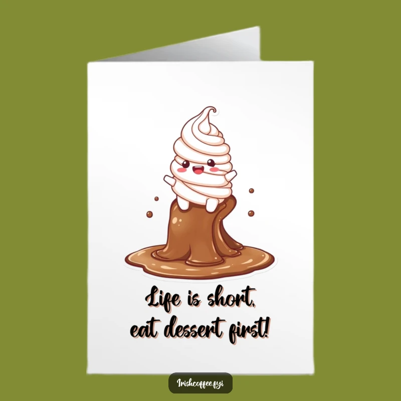 Free Printable Whipped Cream Birthday Card: Funny Coffee Stream Downloadable Gift