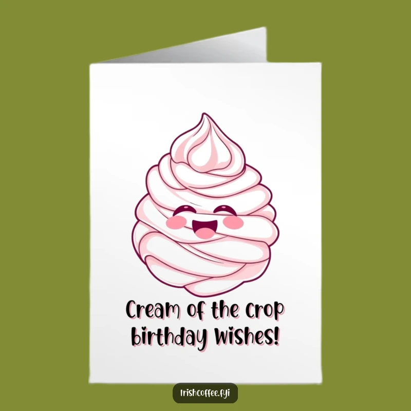 Free Printable Whipped Cream Birthday Card: Funny Downloadable Gift for Sweet Celebrations