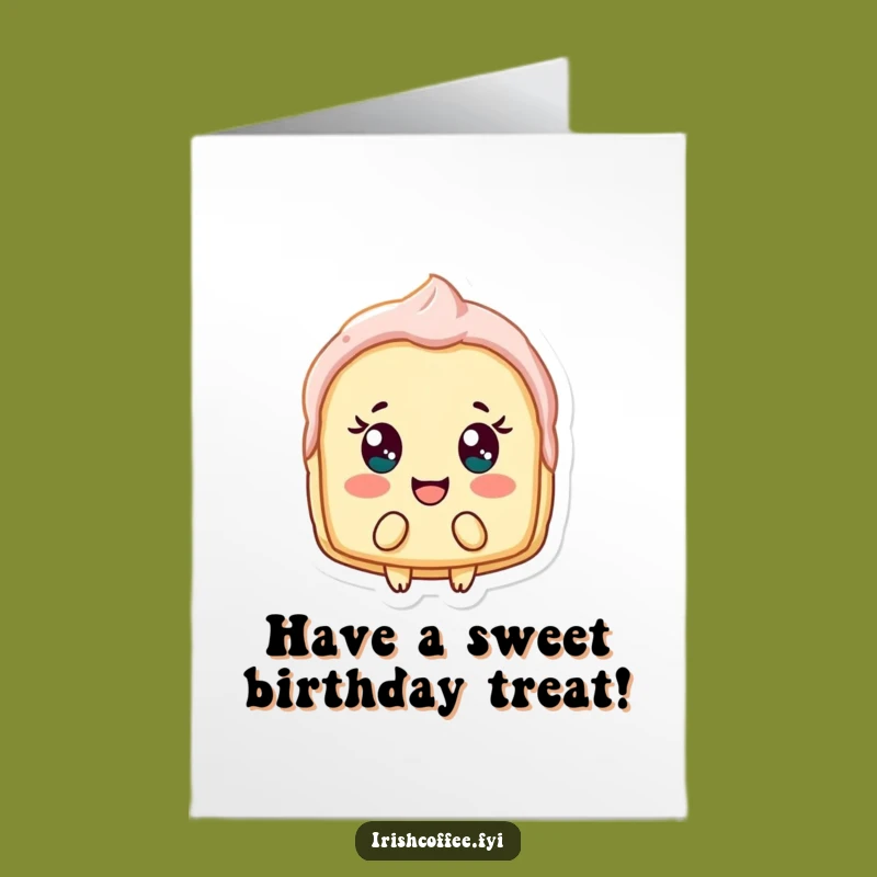 Free Printable Birthday Card: Delighted Pastry Shard Bobbing Downloadable Gift