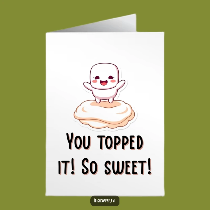 Free Printable Congrats Card: Bouncy Marshmallow, Hilarious Downloadable Celebration