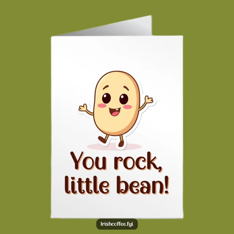 Free Printable Congrats Card: Tapping Coffee Bean Humorous Downloadable Celebration Gift
