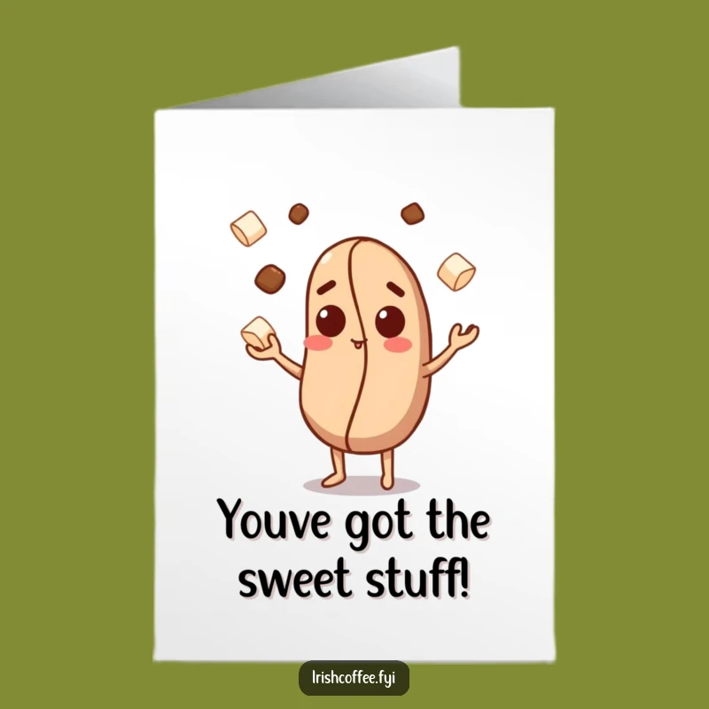 Free Printable Coffee Congrats Card: Sugar Cube Juggling Downloadable Cheer
