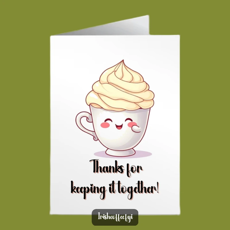 Free Printable Thank You Card: Balancing Cup, Funny Downloadable Gift!