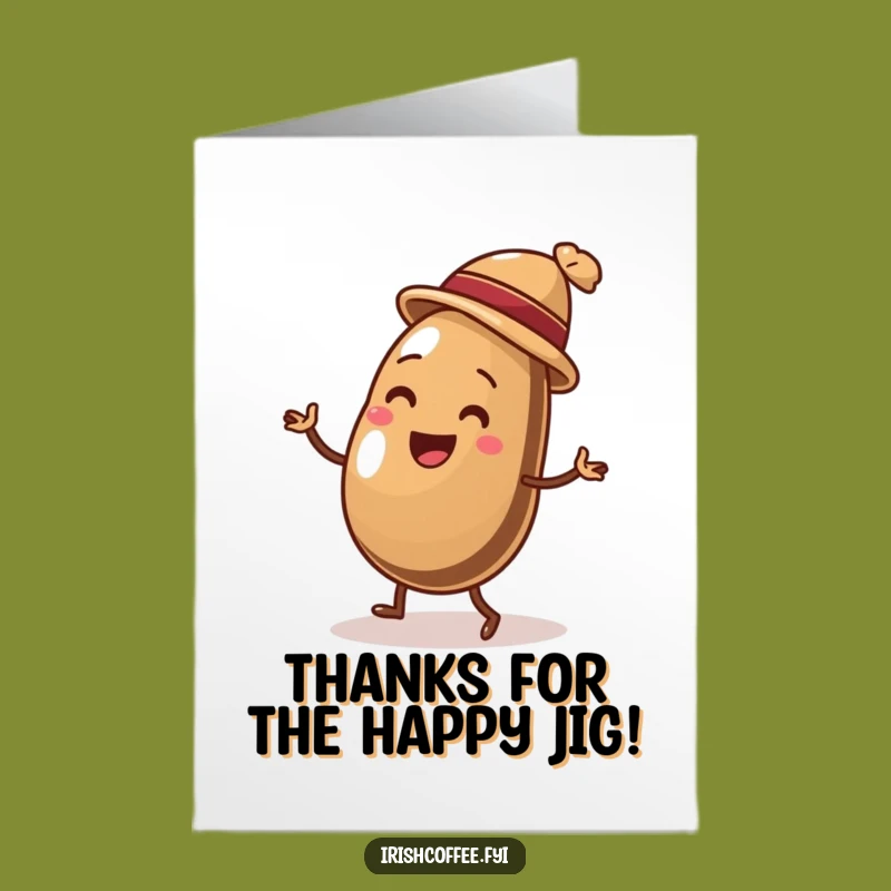 Free Printable Thank You Card: Coffee Bean Jig - Unique Humorous Downloadable Gift