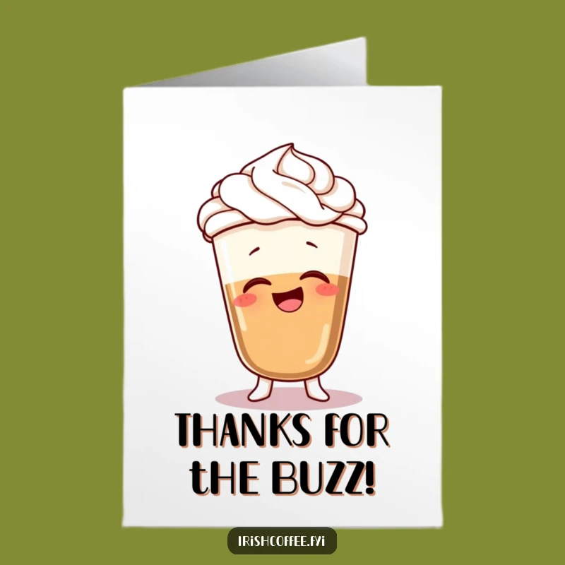 Free Printable Thank You Card: Giggling Coffee Wobble - Funny Downloadable Gratitude!
