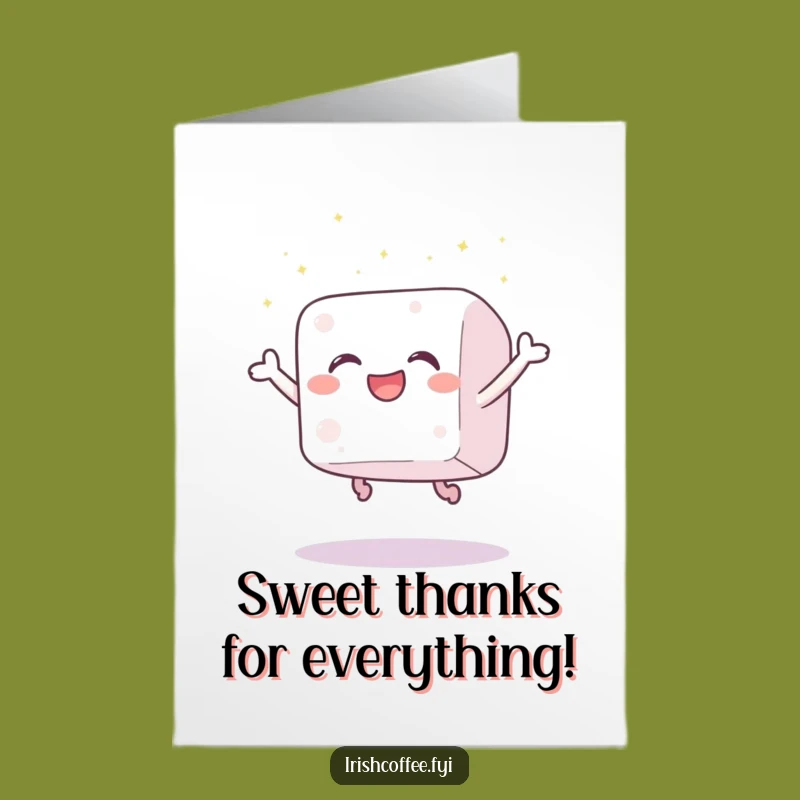 Free Printable Thank You Card: Sugar Cube Sparkle - Unique Humorous Downloadable Gift