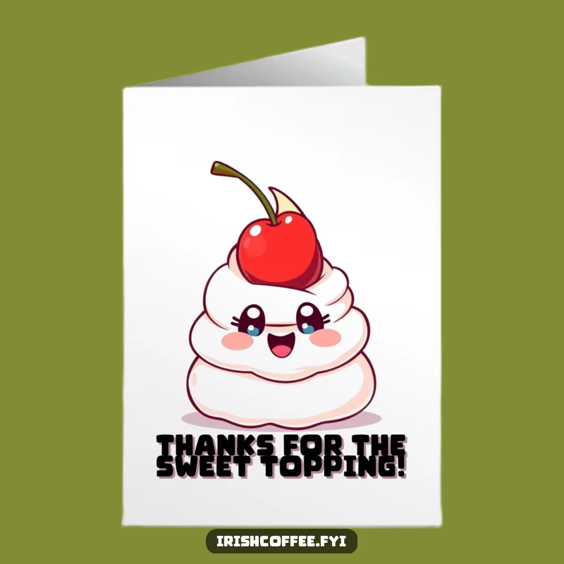 Free Printable Thank You Card: Whipped Cream Balance Act - Unique Humorous Downloadable Gift