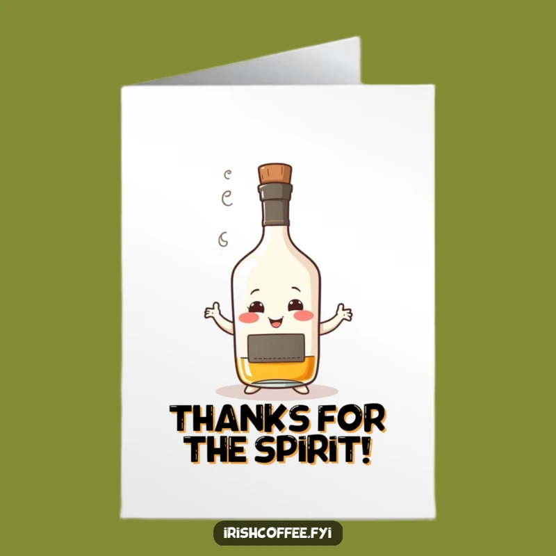 Free Printable Thank You Card: Wobbly Whisky Thanks - Unique Humorous Downloadable Gift