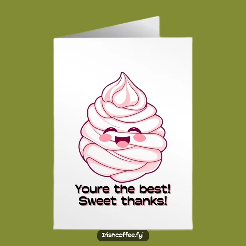 Free Printable Whipped Cream Thank You Card: Humorous Downloadable Gift for Sweet Thanks