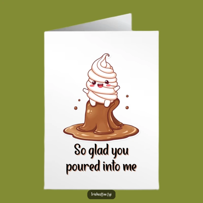 Free Printable Thank You Card: Whipped Cream Coffee Stream Funny Download