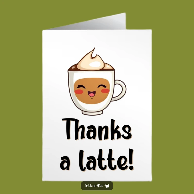 Free Printable Thank You Card: Winking Coffee Cup, A Humorous Downloadable Gift!