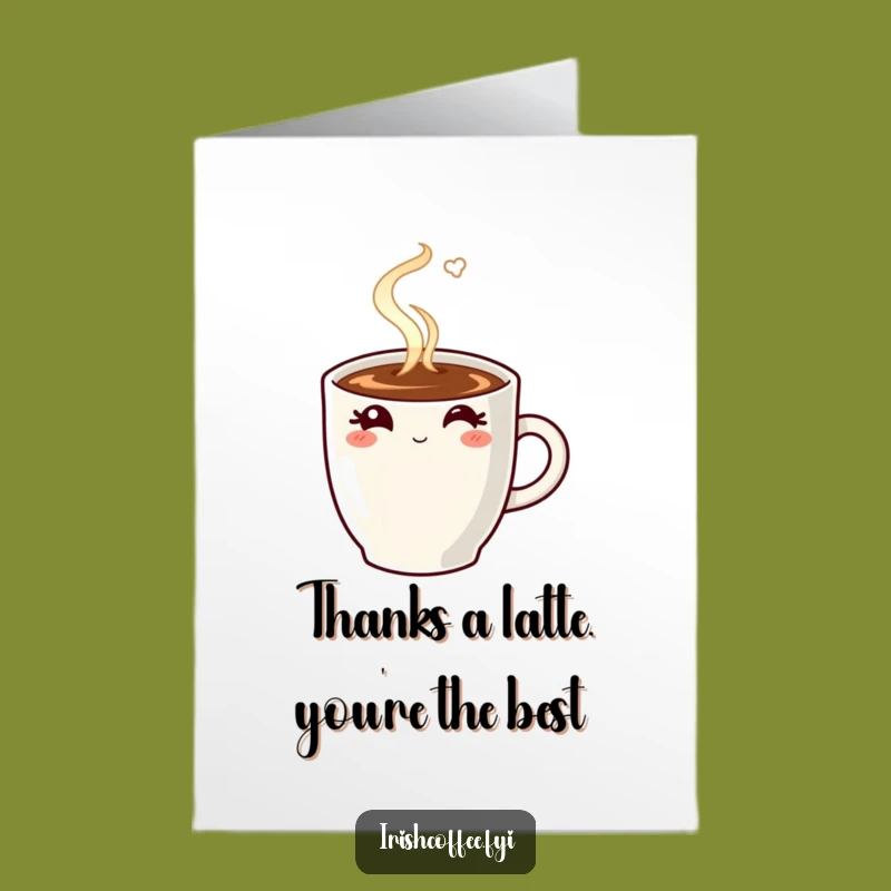 Free Printable Thank You Card: Coffee Mug Wink - Funny Downloadable Gratitude