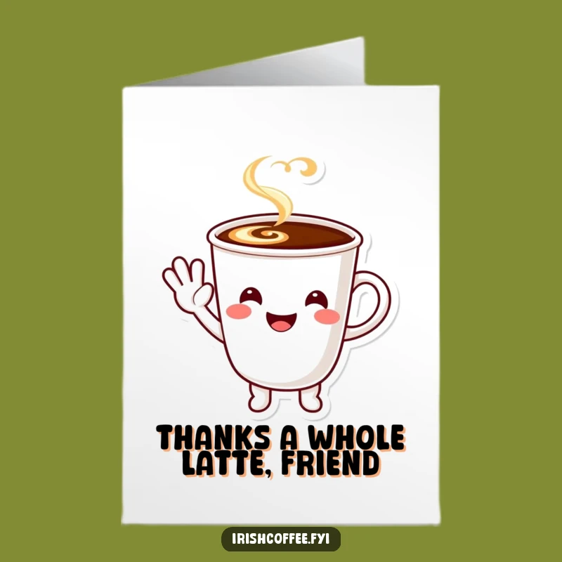 Free Printable Thank You Card: Coffee's Friendly Wave