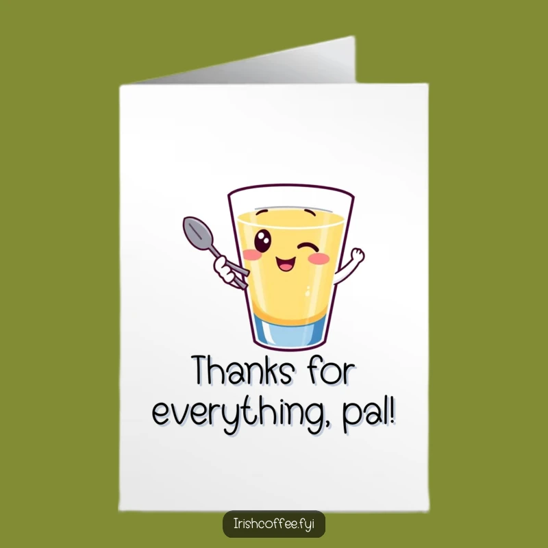Free Printable Thank You Card: Giggling Shot Glass, A Humorous Downloadable Gift!