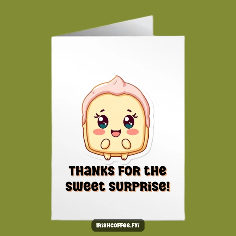 Free Printable Thank You Card: Delighted Pastry Shard Bobbing Downloadable Gift
