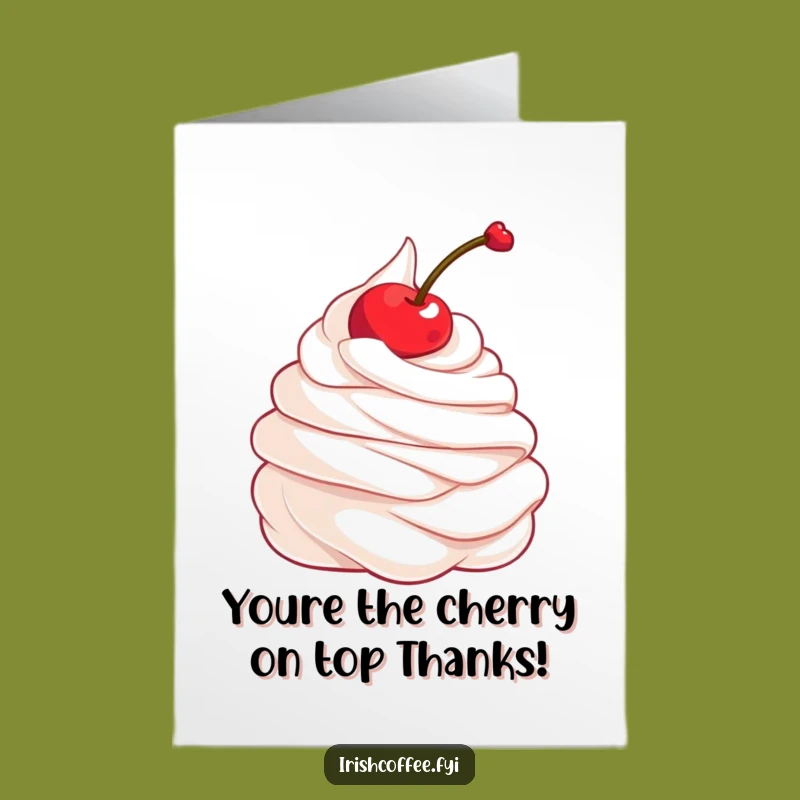 Free Printable Thank You Card: Twirling Whipped Cream, A Humorous Downloadable Gift!