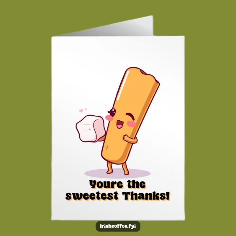 Free Printable Thank You Card: Winking Cinnamon, A Humorous Downloadable Gift!