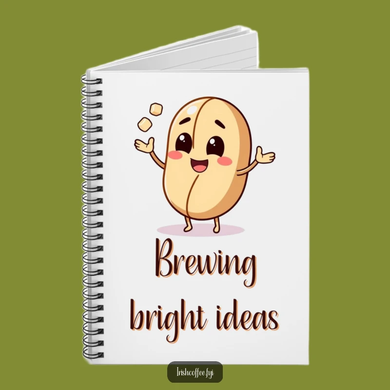 Funny Coffee Bean Notebook: Jot Down Ideas with Caffeinated Wit
