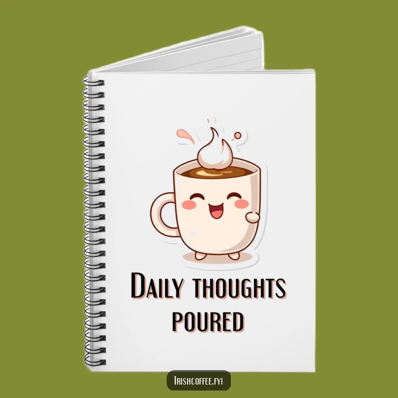 Funny Mug Sips Coffee Notebook - Journal Your Thoughts with Delight