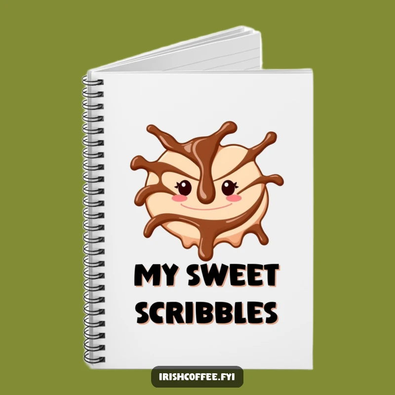 Funny Chocolate Drizzle Notebook - Jot Down Sweet Ideas with Swirls of Humor