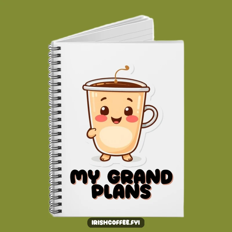 Funny Happy Coffee Notebook - Jot Down Your Thoughts with a Smile
