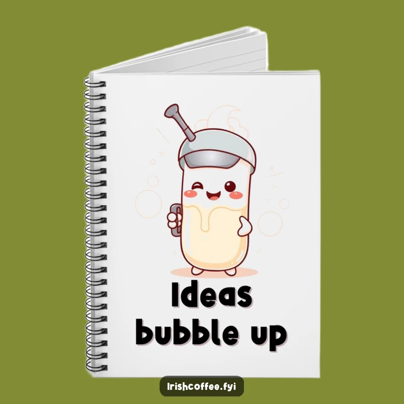 Funny Milk Frother Notebook: Bubbly Ideas Journal, Perfect Humorous Stationery Gift