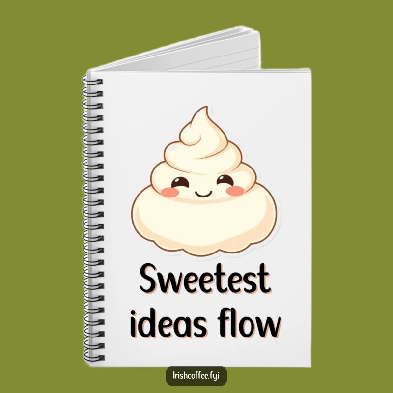 Funny Smiling Cream Notebook - Jot Down Sweet Ideas with Humor